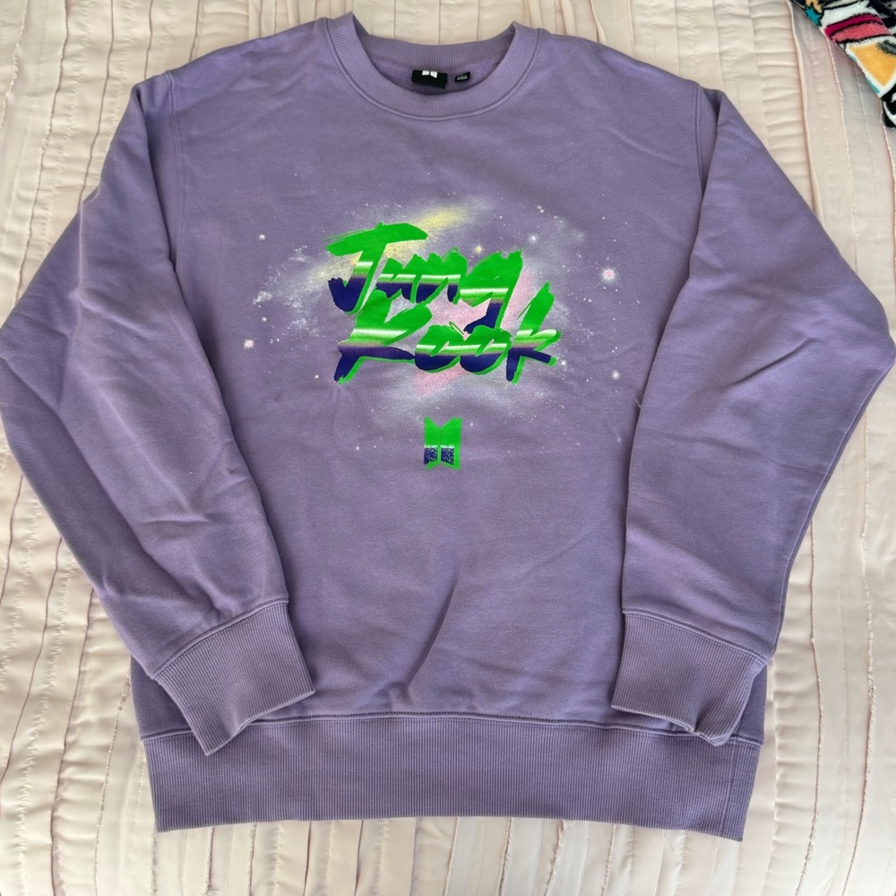 BTS Jungkook Purple Retro Sweatshirt